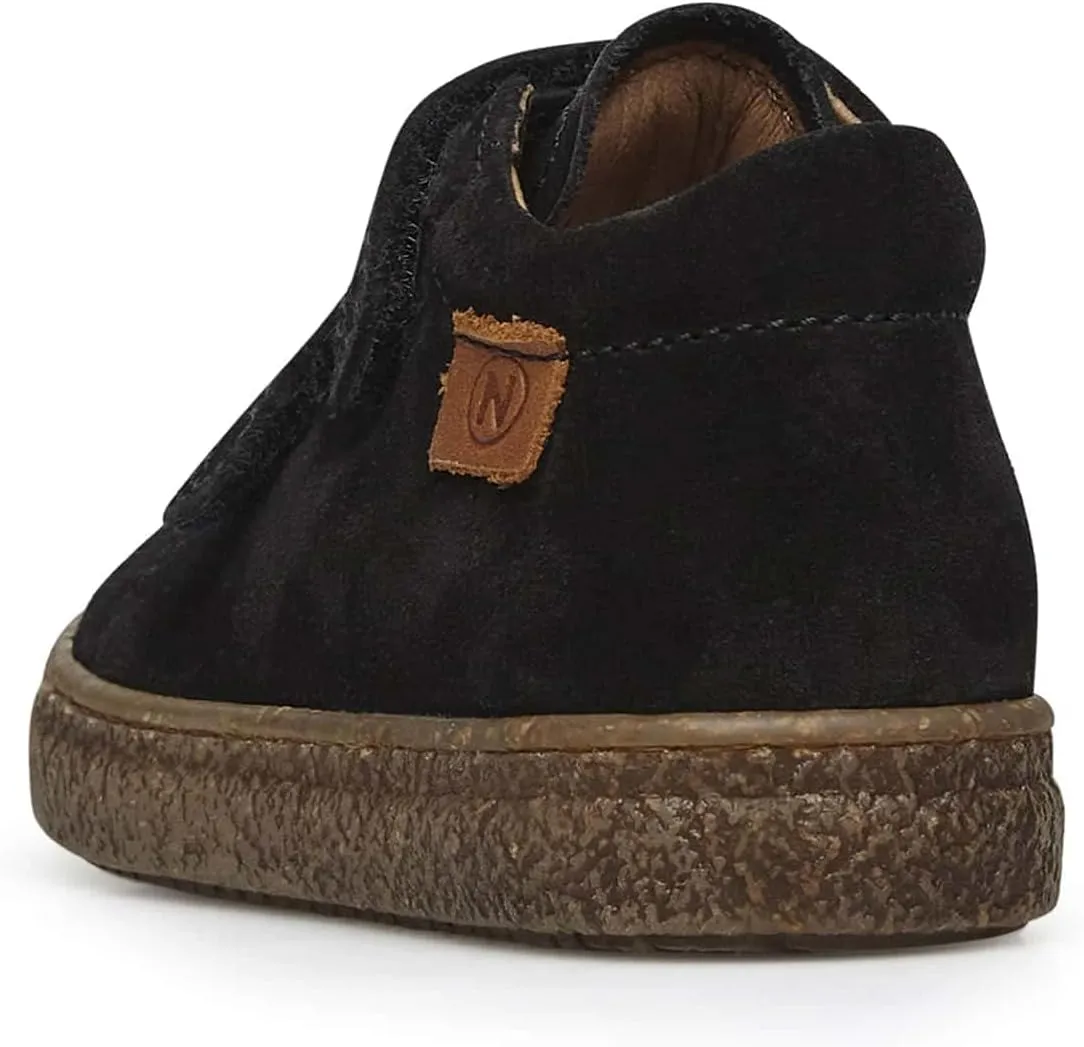 Naturino Albus VL-Nappa Leather and Suede Sneakers-Black