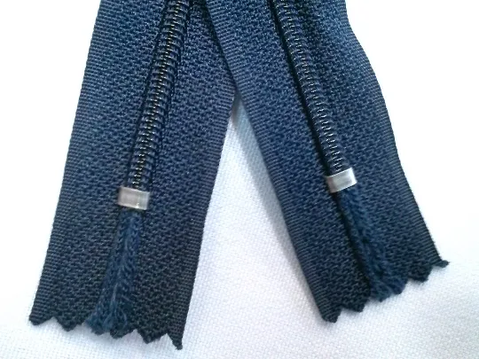Navy #560 Generic Nylon Zippers 12-22 Inches #3 Coil Closed Bottom