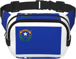 Nevada State Flag print Large Fanny Packs for Women Cute Cross Body Waist Bag Fashionable Fanny Pack
