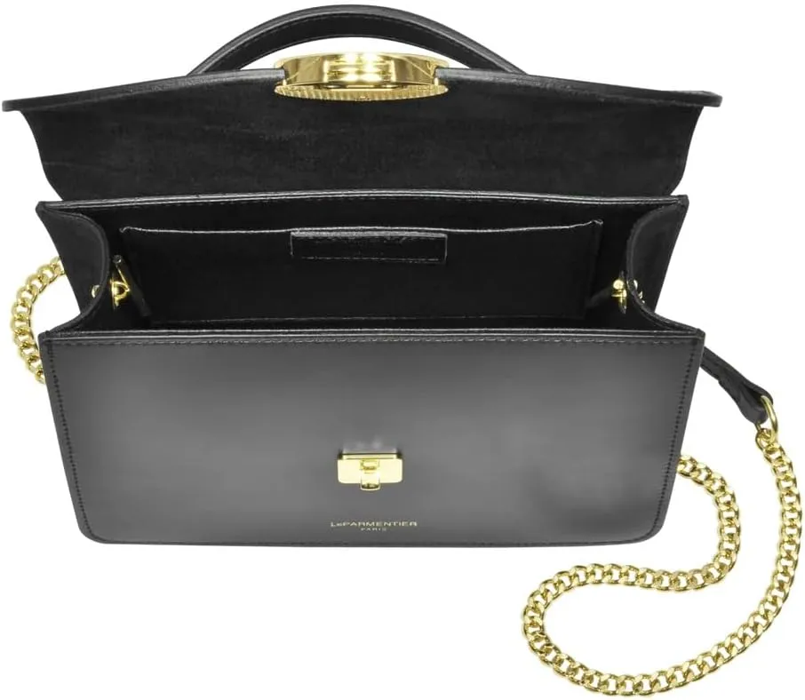 New Ondina Top Handle Shoulder Bag, Calf Leather, Gold Hardware, 8.5 x 6.3 x 3.5 inches