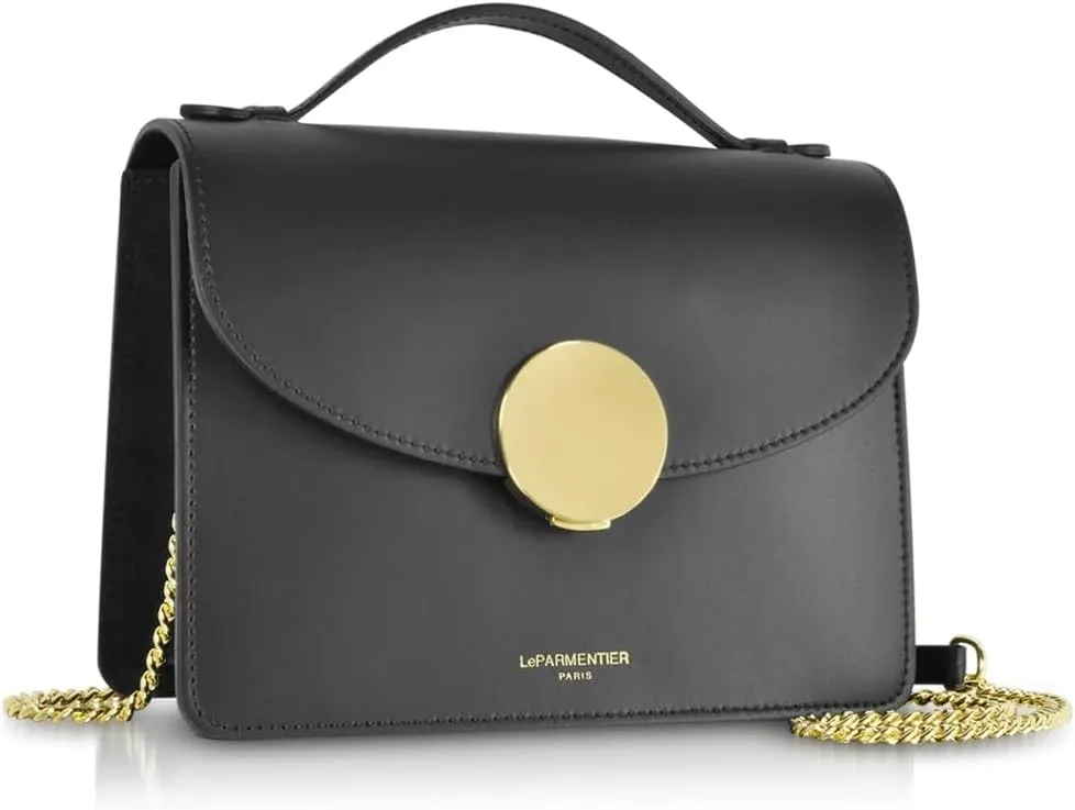 New Ondina Top Handle Shoulder Bag, Calf Leather, Gold Hardware, 8.5 x 6.3 x 3.5 inches