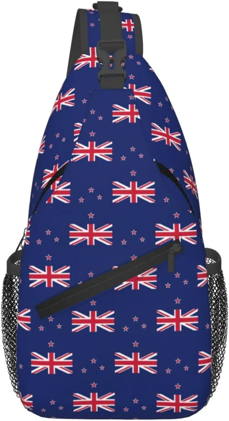 New Zealand Flag Print Stylish and Practical Crossbody Bag for All Your Travel and Daily Use