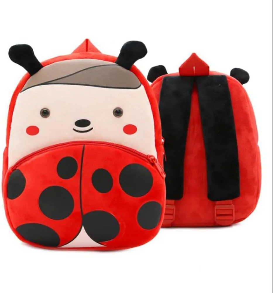 NICE CHOICE Cute Toddler Backpack Toddler Bag Plush Animal Cartoon Mini Travel Bag for Baby Girl Boy 2-6 Years(Beetle)