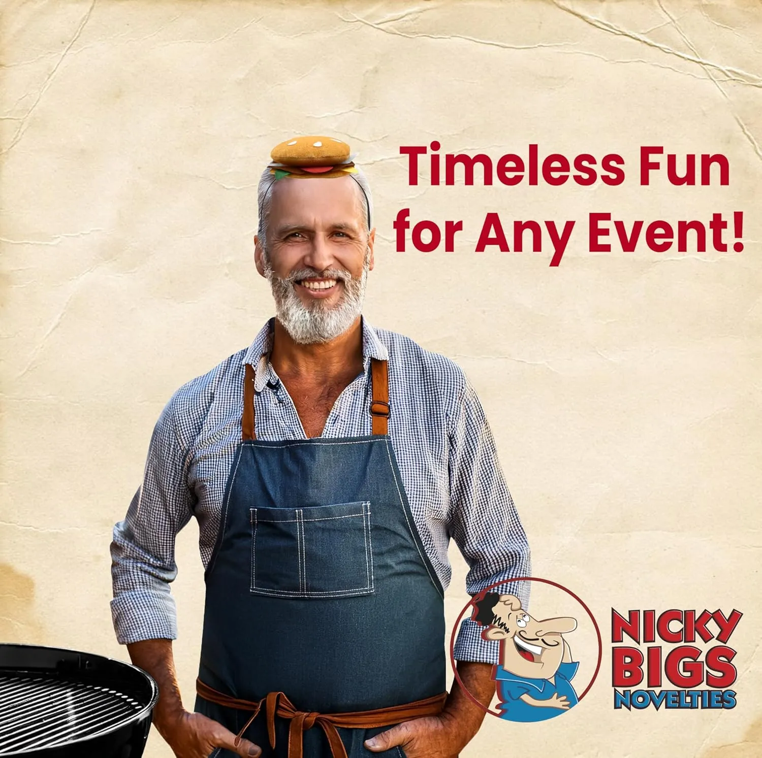 Nicky Bigs Novelties Mini Food Hat Headband - Vendor Costume Attire Accessory - Fun Headband for Adults