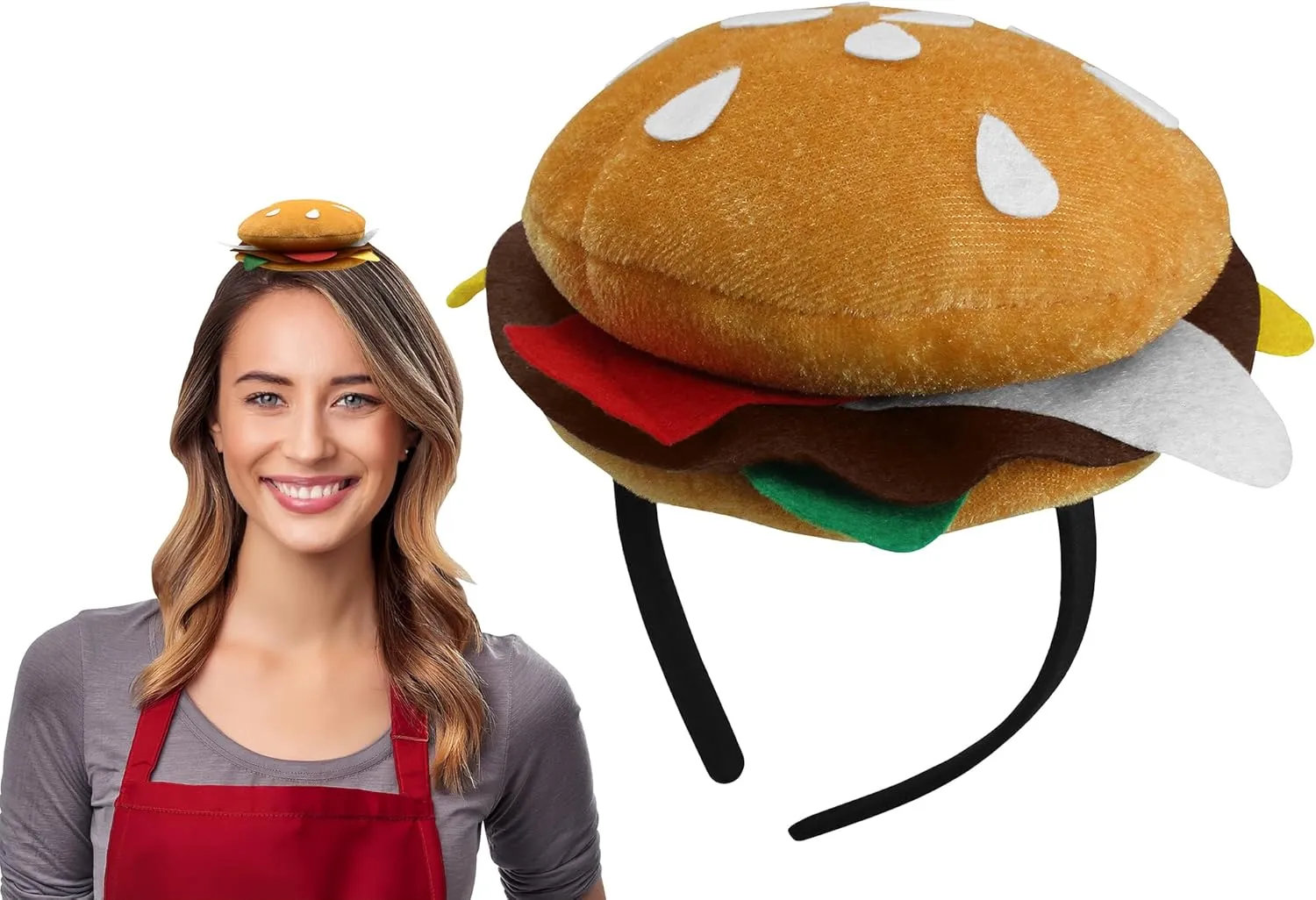Nicky Bigs Novelties Mini Food Hat Headband - Vendor Costume Attire Accessory - Fun Headband for Adults