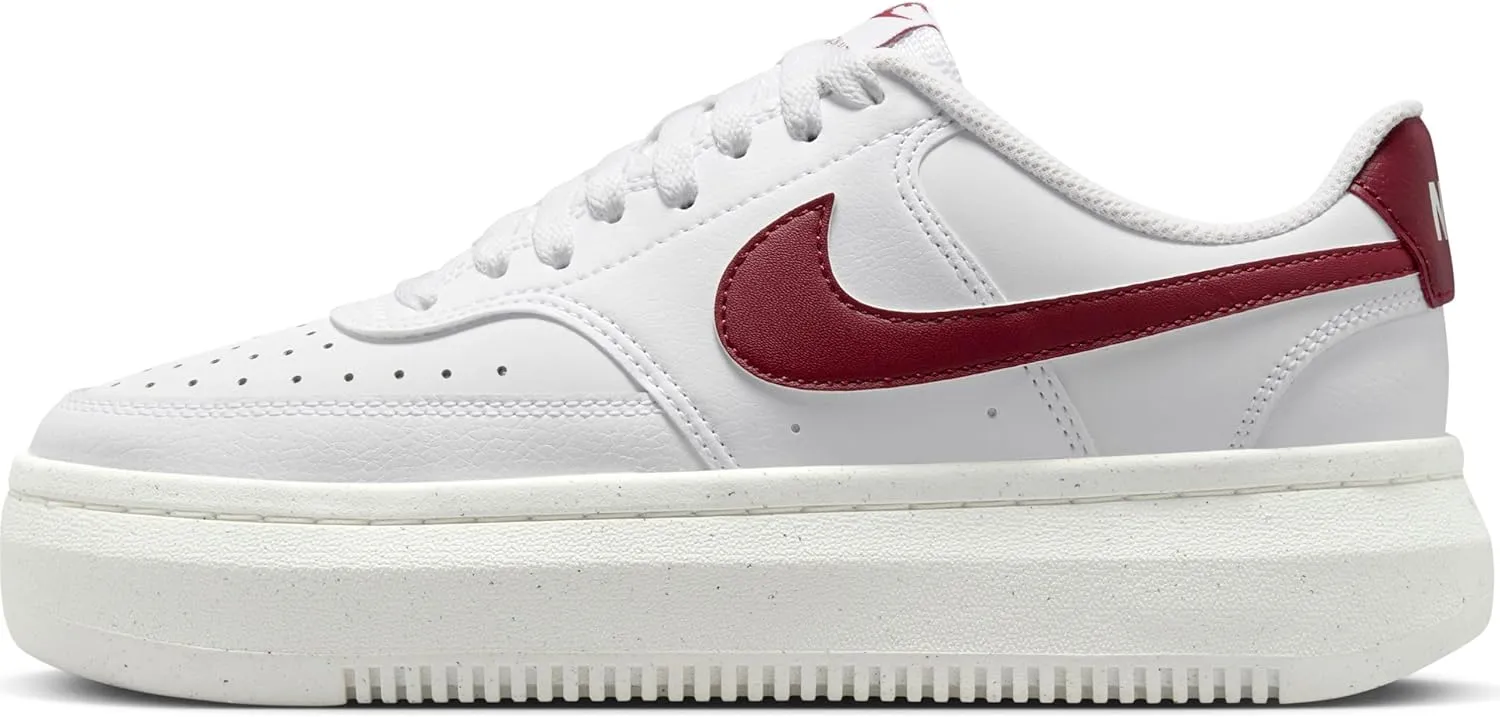 Nike Court Vision Alta Women's Shoes (DZ5394-103, White/Sail/Team Red)