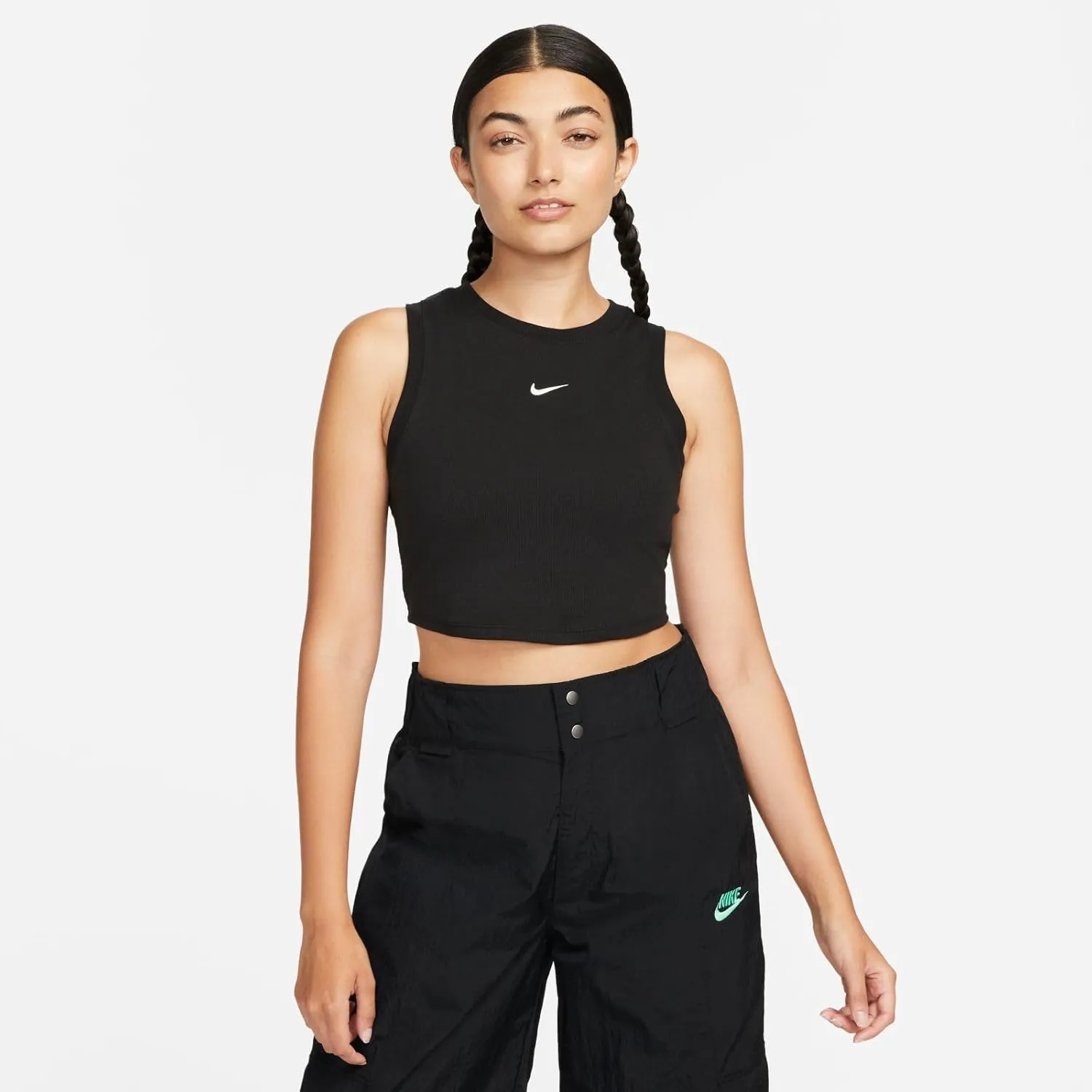 Nike Women's Sportswear Chill Knit Tight Cropped Mini-Rib Tank Top