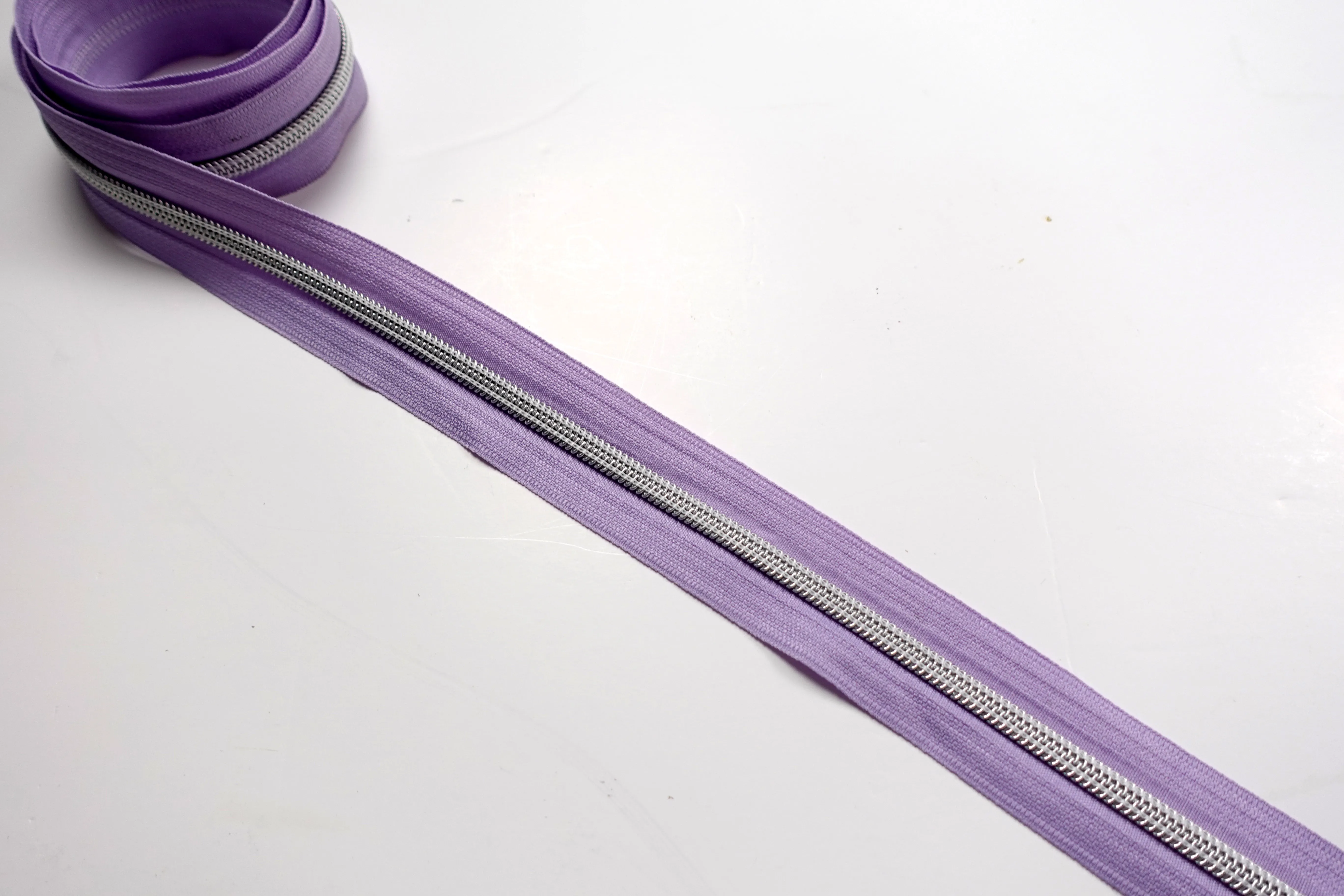 No5 Silver Teeth Nylon Zips Sold in Packs of 1 1/2 metre Lengths