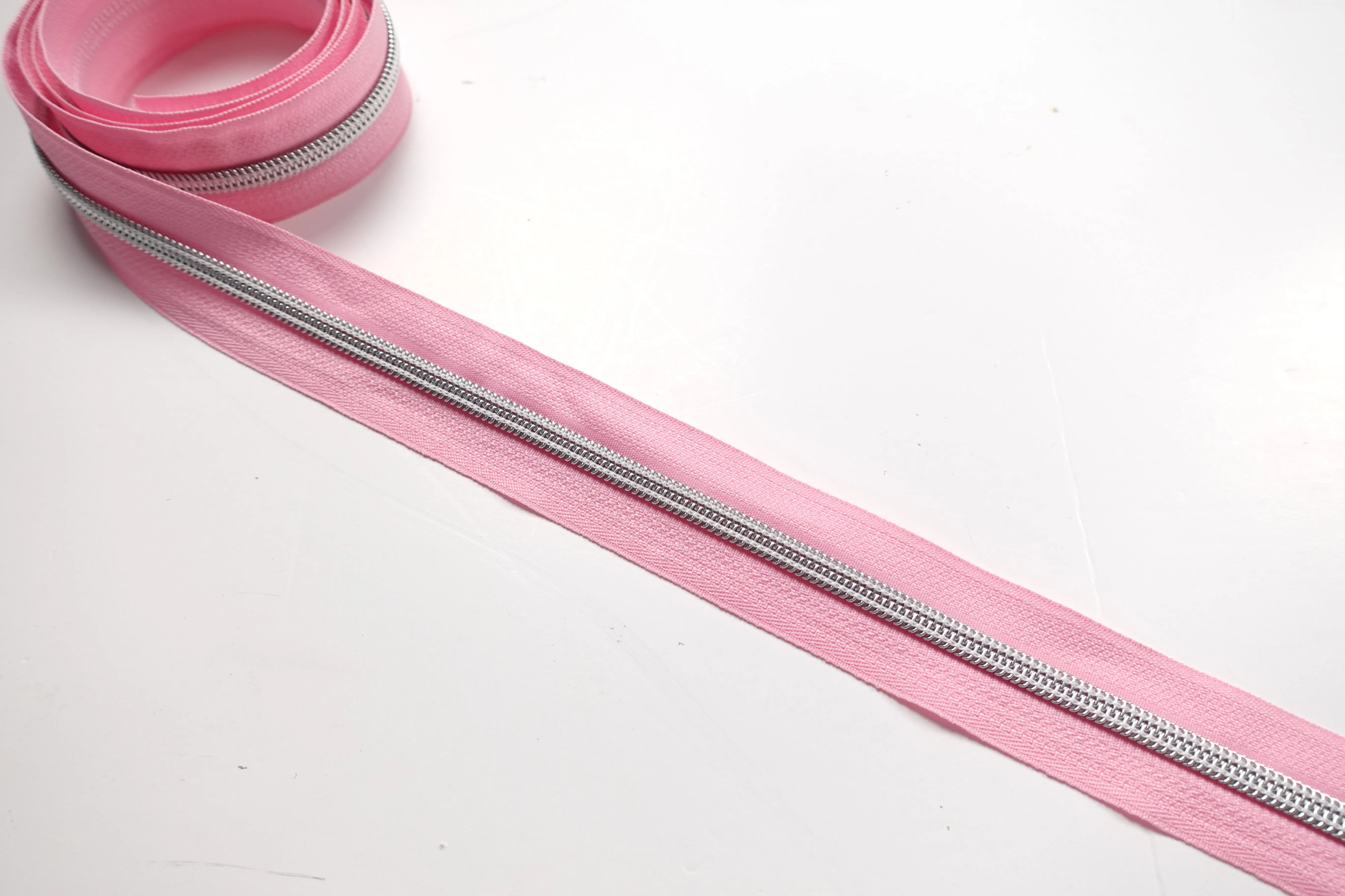 No5 Silver Teeth Nylon Zips Sold in Packs of 1 1/2 metre Lengths