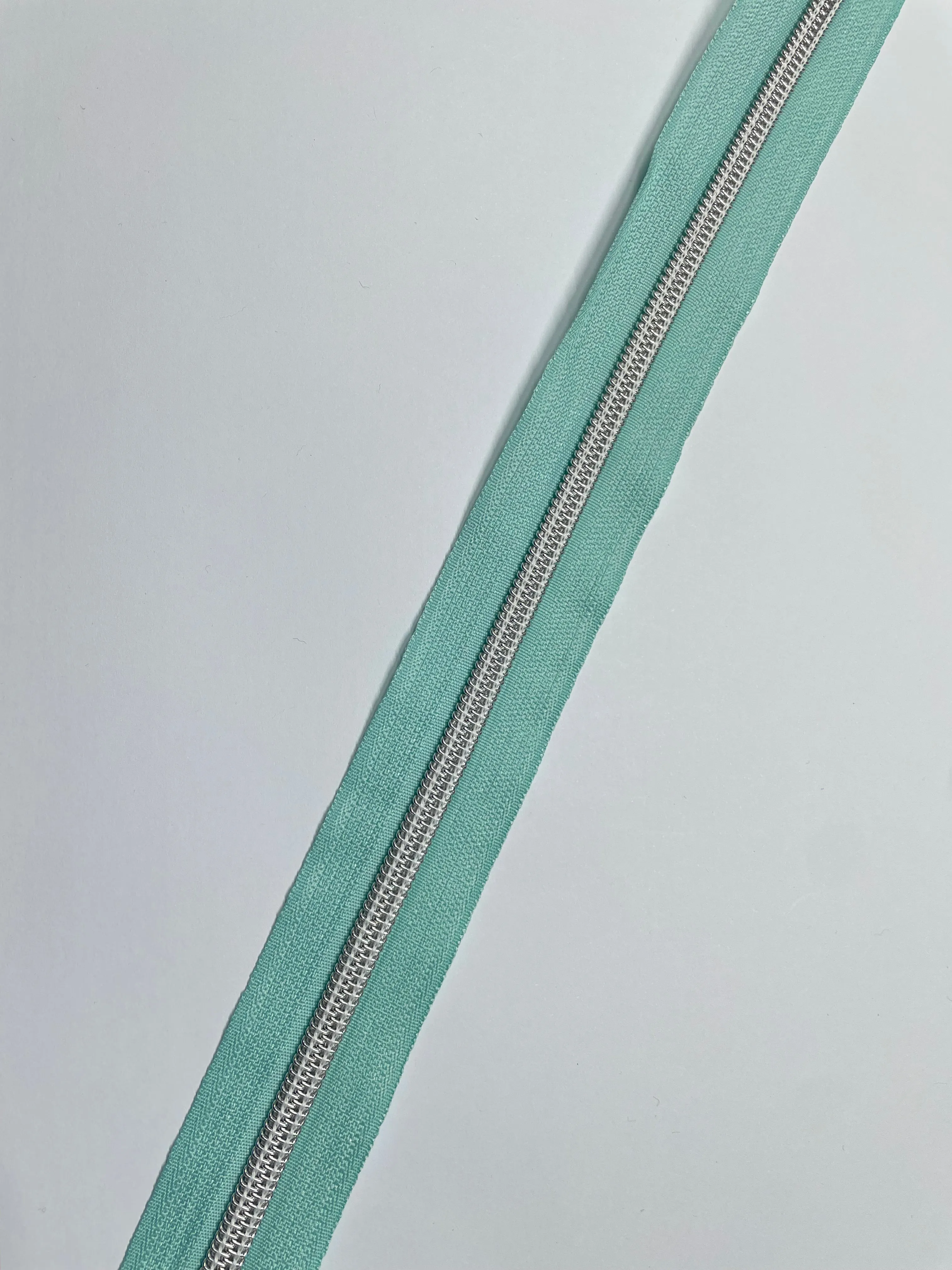 No5 Silver Teeth Nylon Zips Sold in Packs of 1 1/2 metre Lengths