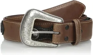 Nocona Belt Co. Men's Top Hand Brown Side Overlay