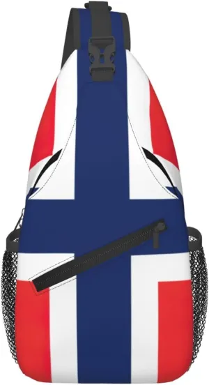 Norwegian flag Print Stylish and Practical Crossbody Bag for All Your Travel and Daily Use