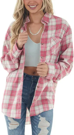 NUOREEL Women Corduroy Shirts Casual Long Sleeve Button Down Blouses Top