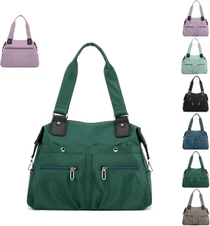 Nylon Tote Bag, Nylon Waterproof Tote Bag, Multi Pocket Shoulder Bag