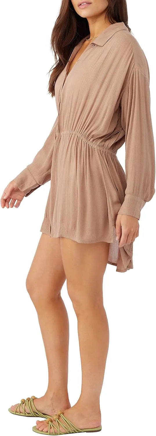 O'NEILL Women's Cami Swimsuit Coverup - Short Button Front Beach Cover Up Dress
