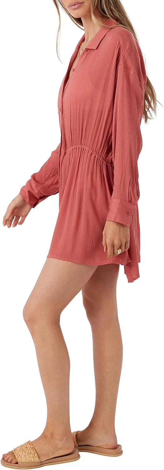 O'NEILL Women's Cami Swimsuit Coverup - Short Button Front Beach Cover Up Dress