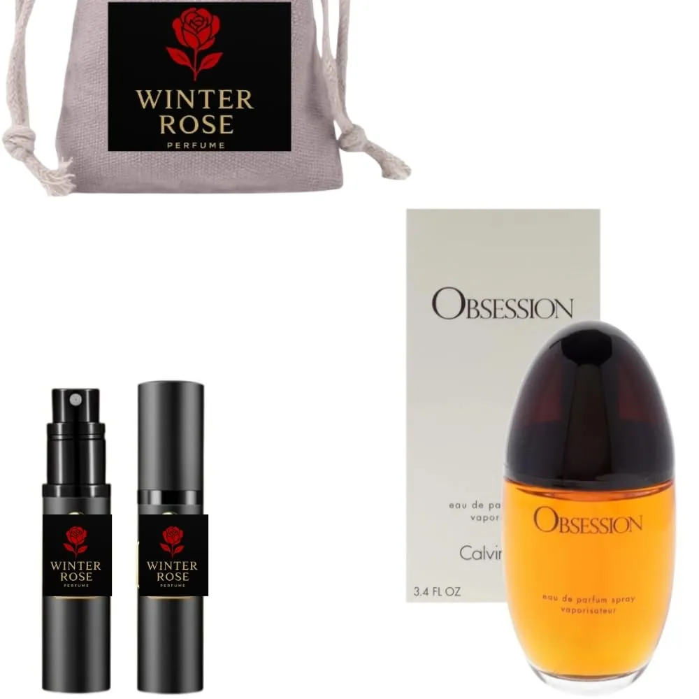 ORIGINAL Brands Fragrances Obsession Perfume For Woman Eau de Parfum 3.4 oz Bundle with 1 Mini Refillable Empty Perfume Atomizer - Womens gift set