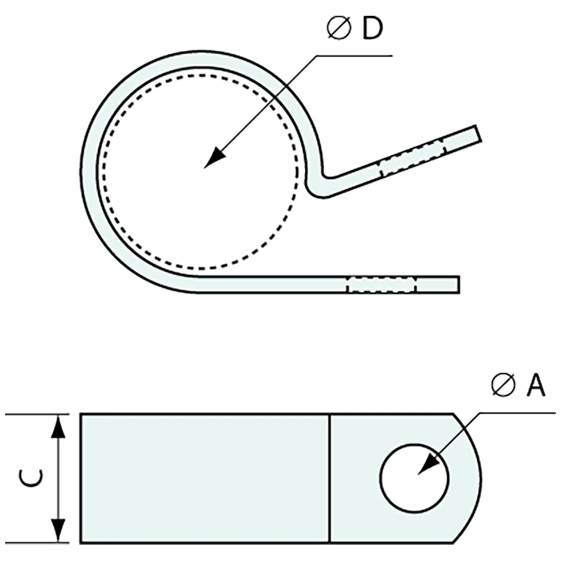 P Clip Nylon 4.8mm