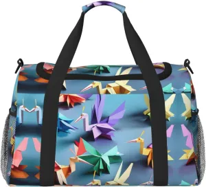 Papercraft Cranes print Weekender Overnight Carry On Bag Gym Luggage Bag Duffel Bag for Travel Women