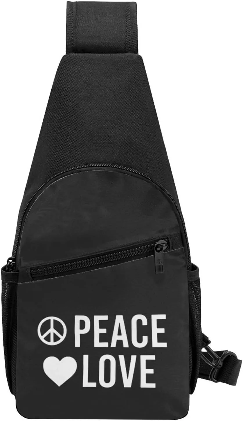 Peace Love Physical Therapy Chest Pack Leisure Shoulder Crossbody Chest Bag
