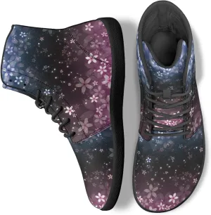 Personalized Print Sneakers for Men Women PU Leather High Top Barefoot Shoes