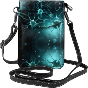 PHAYAH A Few Nerve Cells Small Crossbody Phone Bags For Women Leather Cell Phone Purse Wallet
