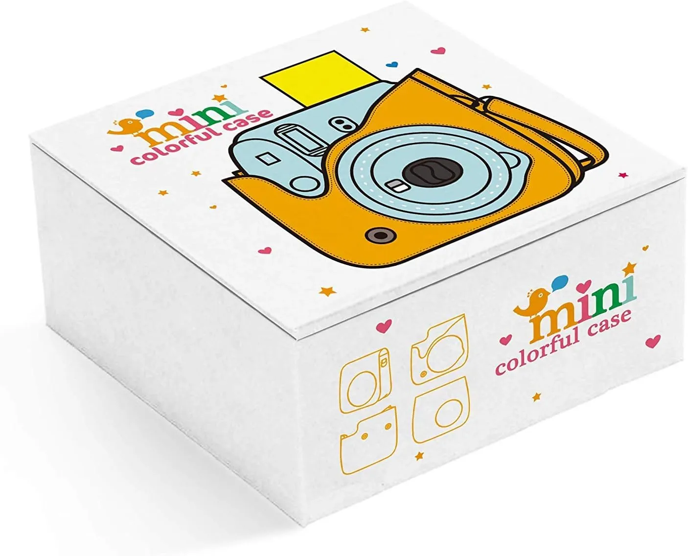 Phetium Instant mini 12 Camera Protective Case Compatible with Instax Mini 12 11,PU Leather Bag with Pocket and Adjustable Shoulder Strap (Rainbow)