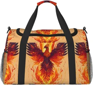 Phoenix print Weekender Overnight Carry On Bag Gym Luggage Bag Duffel Bag for Travel Women