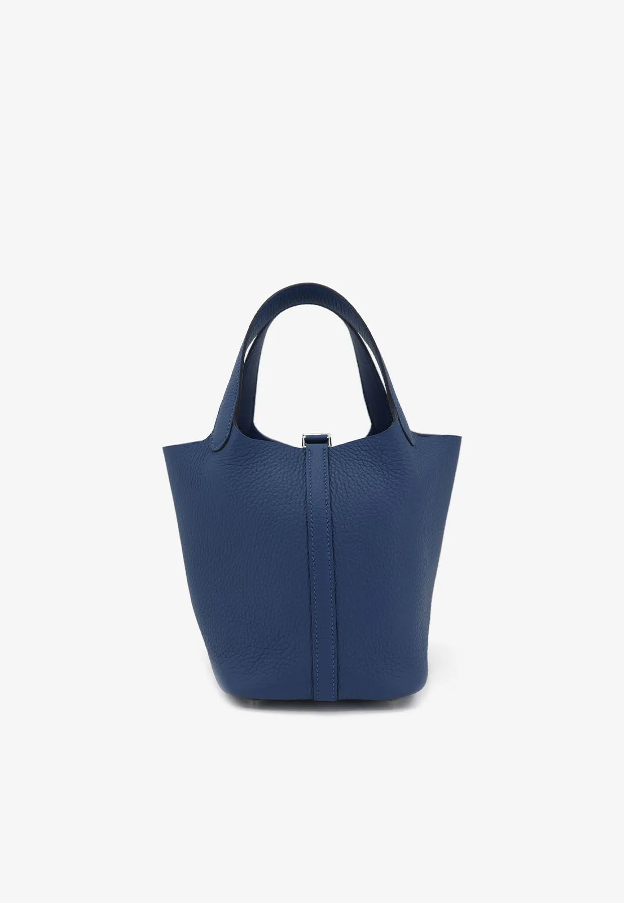 Picotin Lock 18 in Bleu Tie Clemence Leather with Palladium Hardware