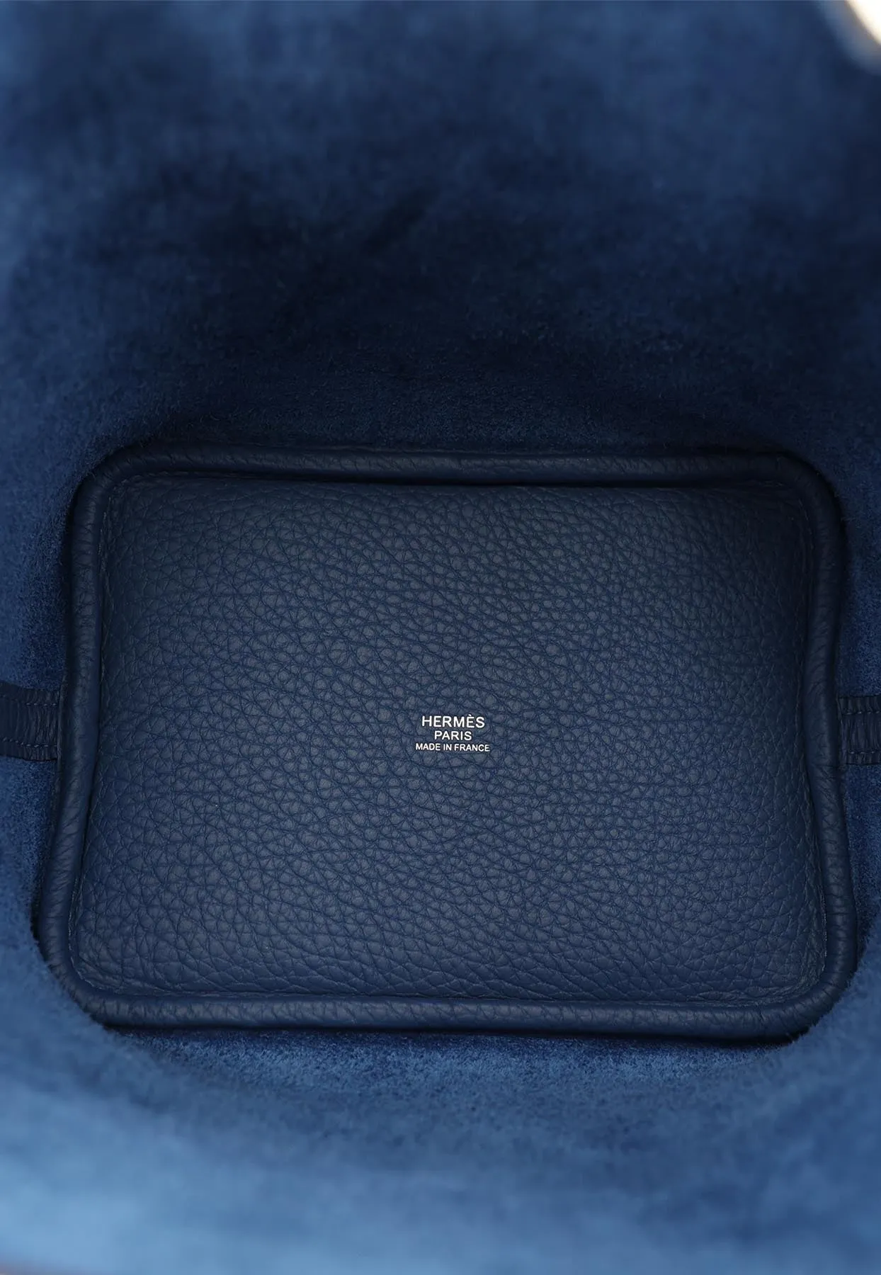 Picotin Lock 18 in Bleu Tie Clemence Leather with Palladium Hardware