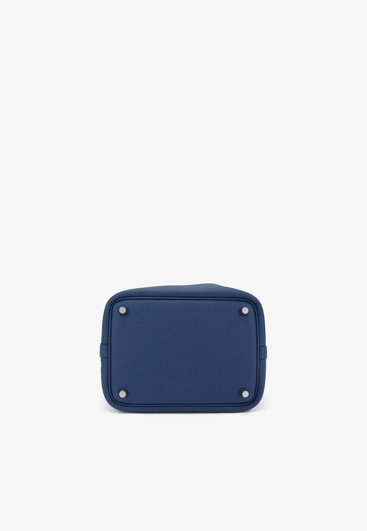 Picotin Lock 18 in Bleu Tie Clemence Leather with Palladium Hardware