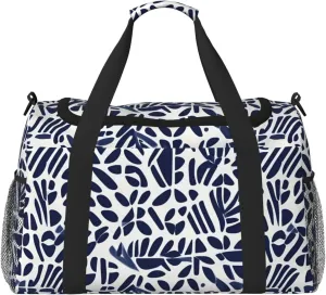 Polynesian Tribal Pattern Travel Duffel Bag With Zippers And Handles, Big Foldable Duffle Bag For Family Vacations