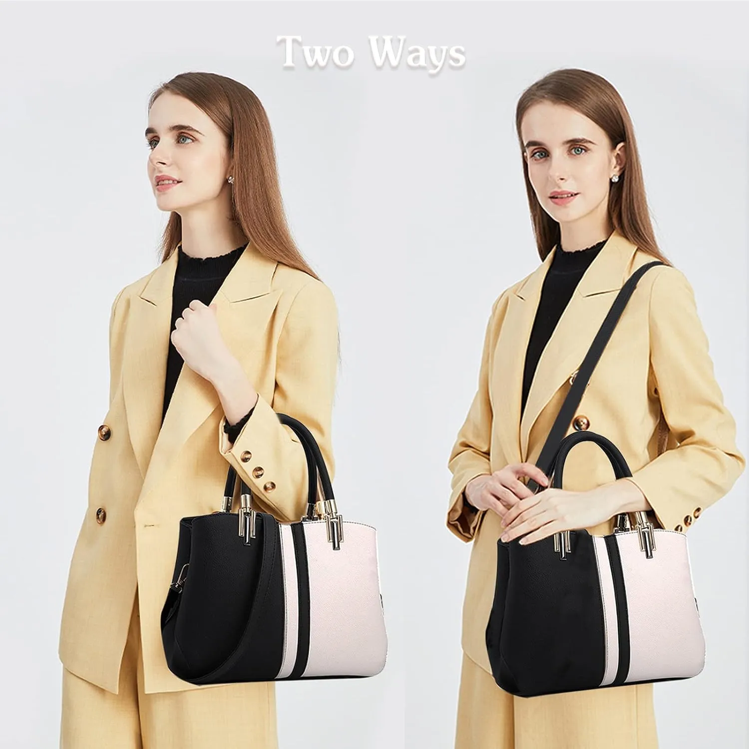 PORRASSO Women Handbag Fashion Top-Handle Bags Ladies Tote Shoulder Bag Female