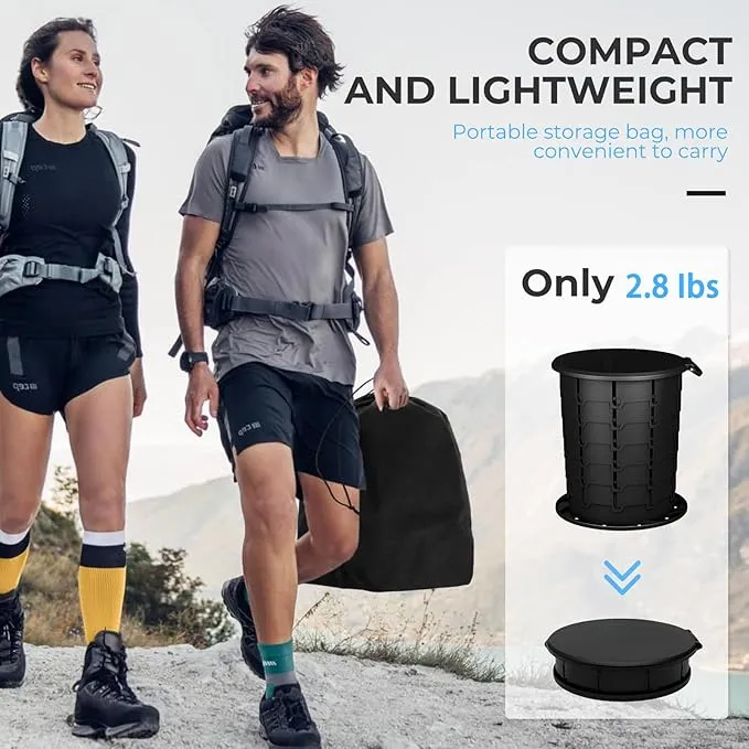 Portable Toilet for Camping, Luggable Loo Cortable Toilet, Adjustable Height Travel Toilet for Adults Kids, Foldable Portable Toilet for Camping Car Hiking Boat Trips Beach