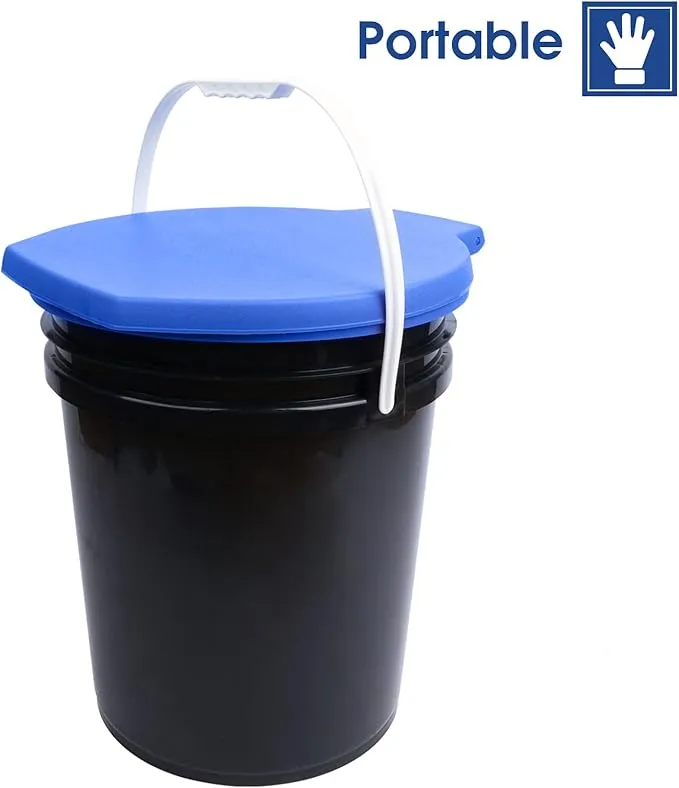Portable Toilet Seat for 5 Gallon Bucket Emergency Outdoor Camping Snap on Luggable Loo Toilet Cover for Adults and Kids