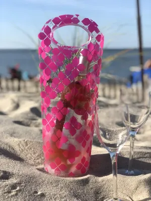 Portable Wine Chiller Bag - Cooler Tote uses Ice & Water, No Freezing Needed, Best Gift Bag for Women & Men, Take Wine to Go & Outdoors, Keep Wine Insulated on Patio & Pool (Hot Pink)