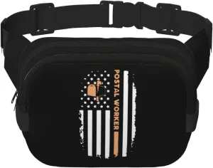 Postal Worker Flag Waist Pack Bag Fanny Pack for Men&Women Hip Bum Bag with Adjustable Strap for Outdoors Workout Traveling Casual Running Hiking Cycling