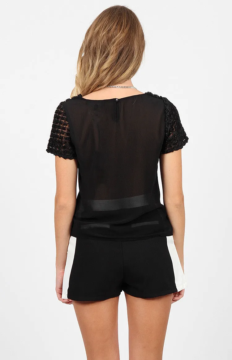 Price-slash deal Sleek Rose Black Top