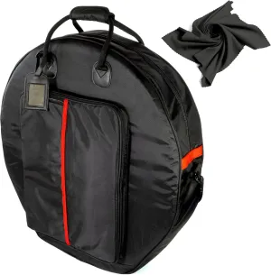 Professional 24" Cymbal Bag 6- Pack with Padded Dividers - Puncture-Resistant Bottom, with Commercial YKK Zippers with drums sticks, accessories pocket