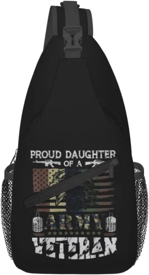 Proud Football Mom Cheetah Print Sling Bag Adjustable Crossbody Bag Casual Chest Bags Travel Shoulder Backpack