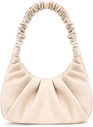 PS PETITE SIMONE Shoulder Handbag for Women Fashion Ruched Shoulder Hand Purse Sofii Clutch Hobo Bag Trendy Purse for Lady