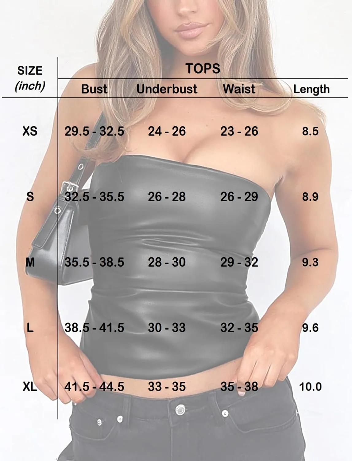 PU Faux Leather Tube Top Strapless Going Out Tops for Women Sexy Club Top Rave Concert Outfit Ruched Bandeau Crop Top