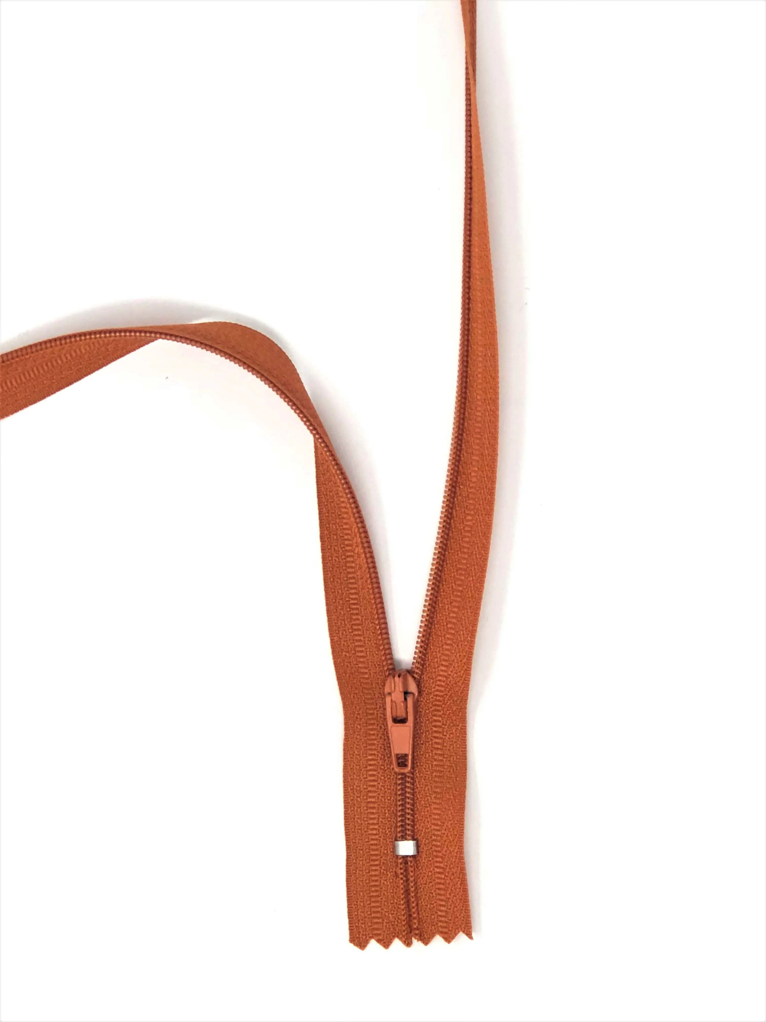 Pumpkin Brown #699 Generic Nylon Zipper 12-22 Inches #3 Closed -Wholesale-