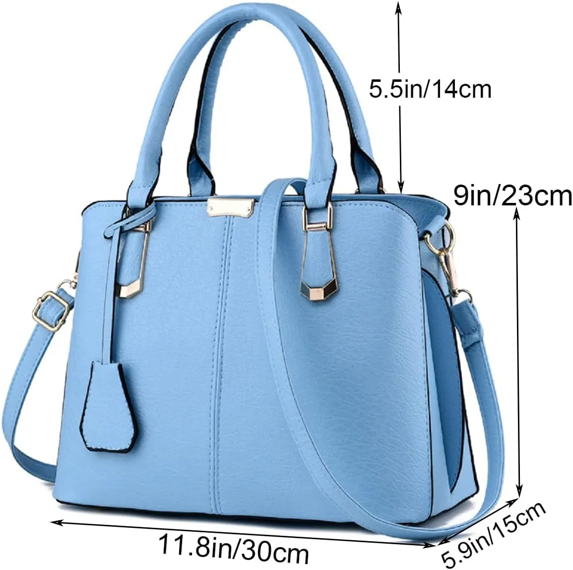 Purses and Handbags for Women Fashion Ladies PU Leather Top Handle Satchel Shoulder Tote Bags Light