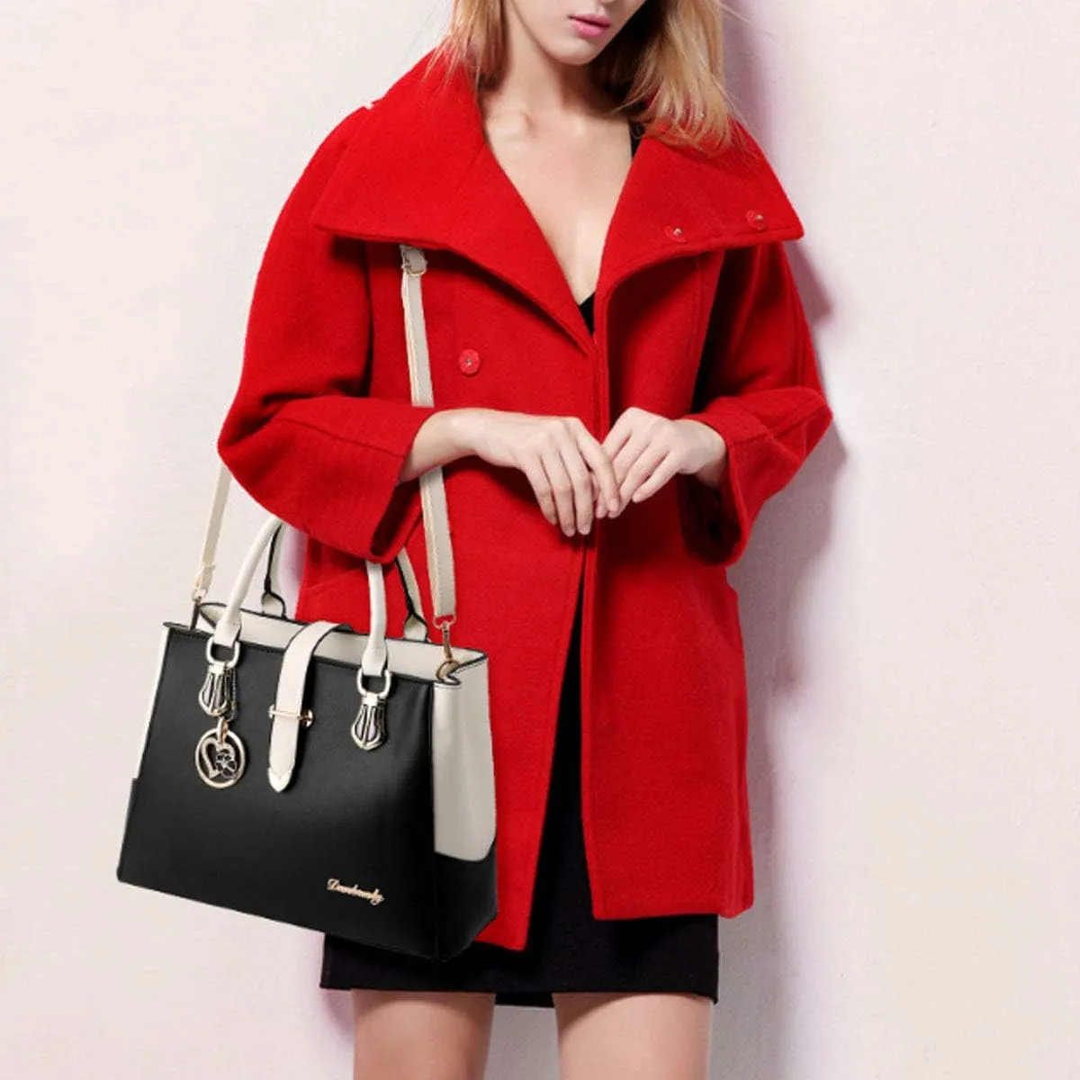 Purses and Handbags for Women Tote Shoulder Crossbody Bags PU Leather Top Handle Satchel with Long Strap Detachable