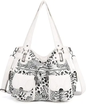 Purses and Handbags Women Tote Shoulder Top Handle Satchel Hobo Bags Fashion Washed Leather Purse