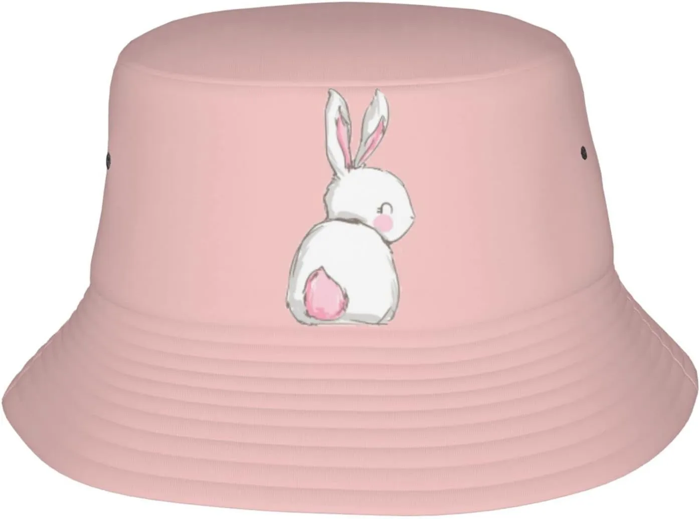 Rabbit Bunny Bucket Hats for Women Summer Sun Beach Travel Outdoor Fishing Cap Unisex Men Hat