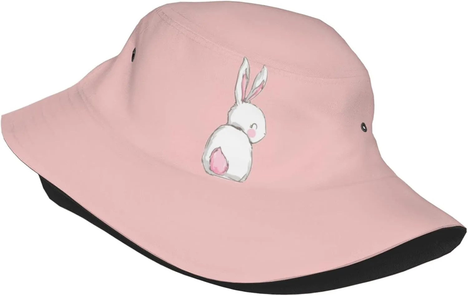 Rabbit Bunny Bucket Hats for Women Summer Sun Beach Travel Outdoor Fishing Cap Unisex Men Hat