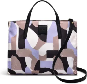 RADLEY London Argyll Street Geo Responsible Women's Medium Recycled Fabric Ziptop Satchel Bag, Thistle
