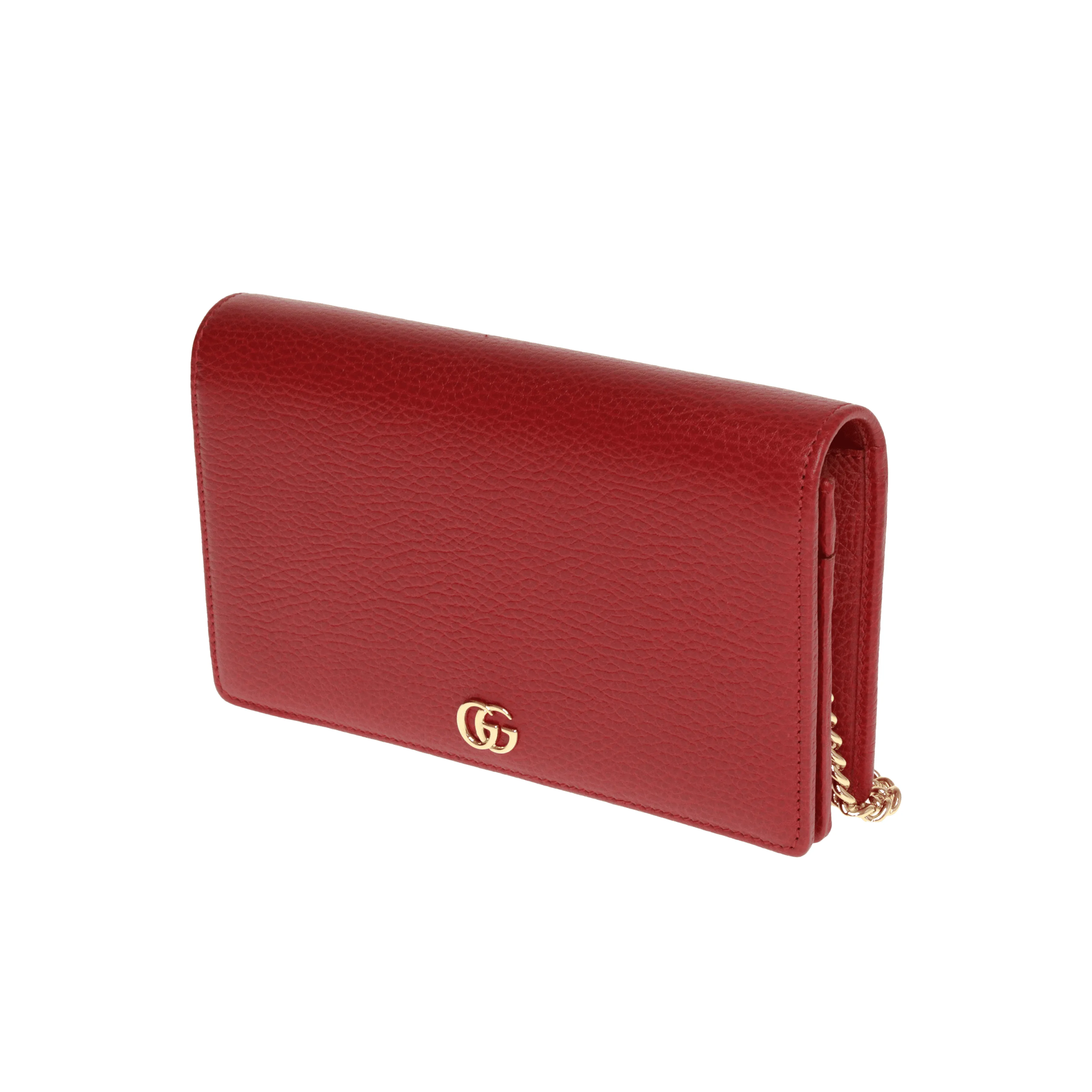 Red GG Marmont Mini Chain Bag
